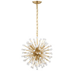 Lys Chandelier - Hand-Rubbed Antique Brass / Alabaster