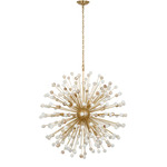 Lys Chandelier - Hand-Rubbed Antique Brass / Alabaster