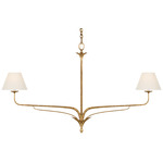 Amalfi Linear Chandelier - Milano Gold / Linen