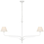 Amalfi Linear Chandelier - Plaster White / Linen