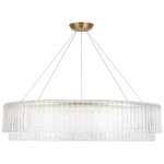 Maderno Chandelier - Hand-Rubbed Antique Brass / Clear