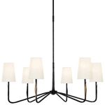 Kairos Chandelier - Aged Iron / Linen