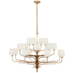 Amalfi Chandelier - Milano Gold / Linen
