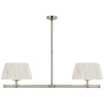 Marion Linear Chandelier - Polished Nickel / Silk Pleat