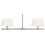 Marion Linear Chandelier - Polished Nickel / Linen