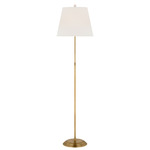 Wyatt Floor Lamp - Hand-Rubbed Antique Brass / Linen