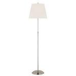 Wyatt Floor Lamp - Polished Nickel / Linen