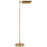 Bravo Floor Lamp - Hand-Rubbed Antique Brass / White