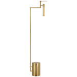 Melange Floating Disc Floor Lamp - Antique Burnished Brass / Alabaster