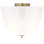 Brisa Ceiling Flush Light - Hand-Rubbed Antique Brass / White Strie