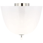 Brisa Ceiling Flush Light - Polished Nickel / White Strie
