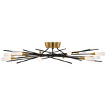 Stellar Ceiling Light - Matte Black / Antique Brass