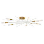Stellar Ceiling Light - Matte White / Antique Brass