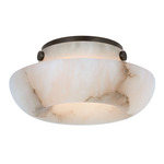 Cappello Ceiling Flush Light - Bronze / Alabaster