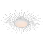 Re Semi Flush Ceiling Light - Matte White / White