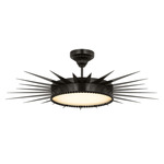 Soleil Short Semi Flush Ceiling Light - Bronze / White