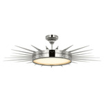 Soleil Short Semi Flush Ceiling Light - Polished Nickel / White