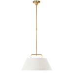 Serrato Pendant - Hand-Rubbed Antique Brass / Silk Pleat
