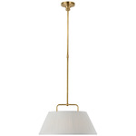Serrato Pendant - Hand-Rubbed Antique Brass / Silk Pleat