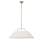 Serrato Pendant - Hand-Rubbed Antique Brass / Silk Pleat