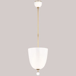 Brisa Pendant - Hand-Rubbed Antique Brass / White Strie