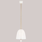Brisa Pendant - Hand-Rubbed Antique Brass / White Strie