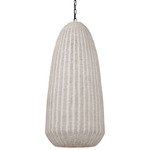 Kokomo Elongated Pendant - Bronze / Chalk Wicker