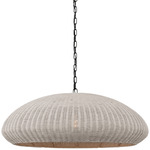 Kokomo Wide Pendant - Bronze / Chalk Wicker