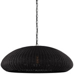 Kokomo Wide Pendant - Bronze / Charcoal Wicker
