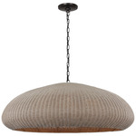 Kokomo Wide Pendant - Bronze / Ash Wicker
