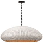 Kokomo Wide Pendant - Bronze / Chalk Wicker