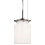 Elias Floating Pendant - Bronze / White