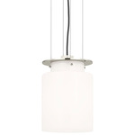 Elias Floating Pendant - Polished Nickel / White