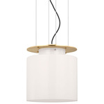 Elias Floating Pendant - Antique Burnished Brass / White