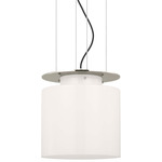 Elias Floating Pendant - Polished Nickel / White