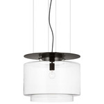 Elias Floating Pendant - Bronze / Clear