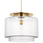 Elias Pendant - Antique Burnished Brass / Clear