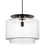 Elias Pendant - Bronze / Clear