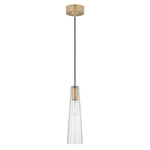 Osvaldo Pendant - Antique Burnished Brass / Clear