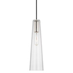 Osvaldo Pendant - Polished Nickel / Clear