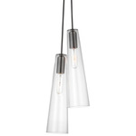 Osvaldo Multi Light Pendant - Bronze / Clear