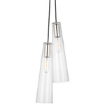Osvaldo Multi Light Pendant - Polished Nickel / Clear