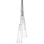 Osvaldo Multi Light Pendant - Polished Nickel / Clear