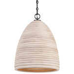 Emerson Pendant - Bronze / Ash Rattan