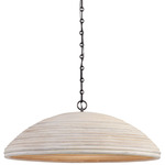 Emerson Dome Pendant - Bronze / Ash Rattan