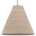 Goodman Pendant - Antique Nickel / Ash Rattan