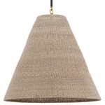 Goodman Pendant - Bronze / Hand-Rubbed Antique Brass / Ash Rattan