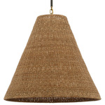Goodman Pendant - Bronze / Hand-Rubbed Antique Brass / Toast Rattan