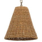 Goodman Pendant - Antique Nickel / Toast Rattan