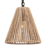 Goodman Pendant - Bronze / Natural Abaca